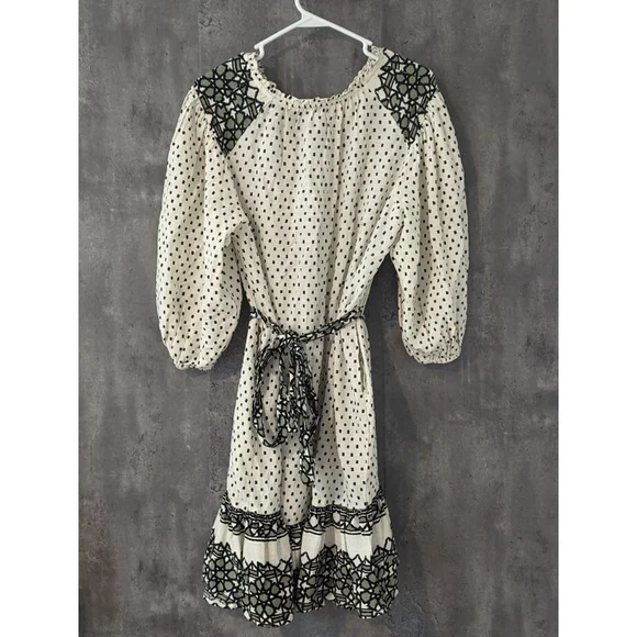Women's Knox Rose NWT White and Green Boho Dress - Size S - Picture 15 of 16